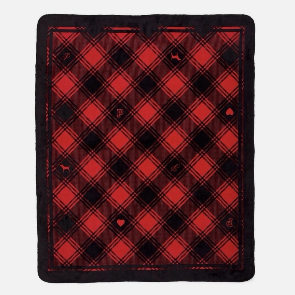 PINK by Victoria’s Secret Red and Black Plaid Blanket